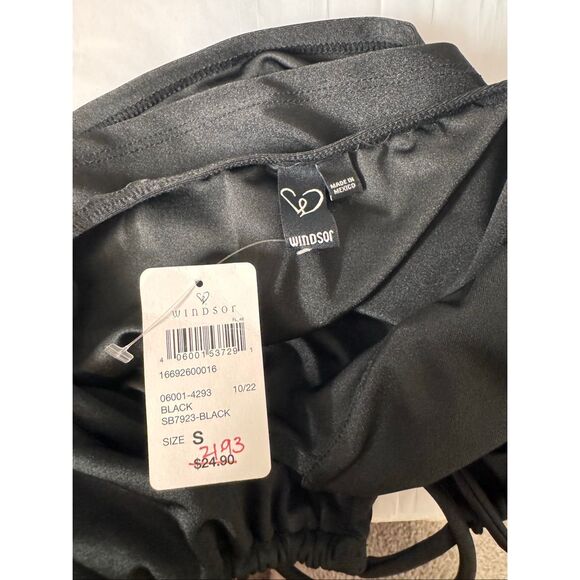 Windsor Black Cut Out Halter Top Size Small | Y2K Clubwear Going Out Top - Picture 6 of 7